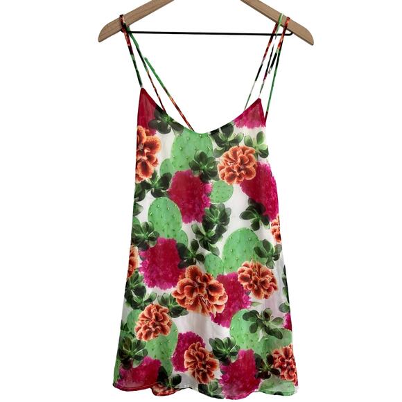Show Me Your Mumu x Revolve Criss Cross Cactus Bloom Mini Dress Size X-Small - Picture 2 of 10
